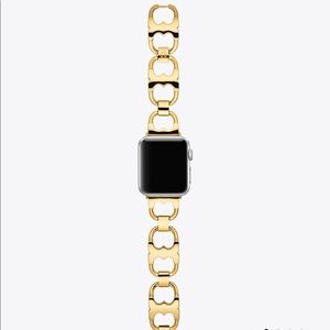 Tory Burch Double-T Gold Link Apple Watch Band